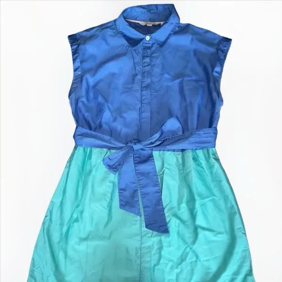 Boden Women's Maxi Dress Size 8 Multicolor 100% Cotton Tiered Belted Alexa - Picture 5 of 10